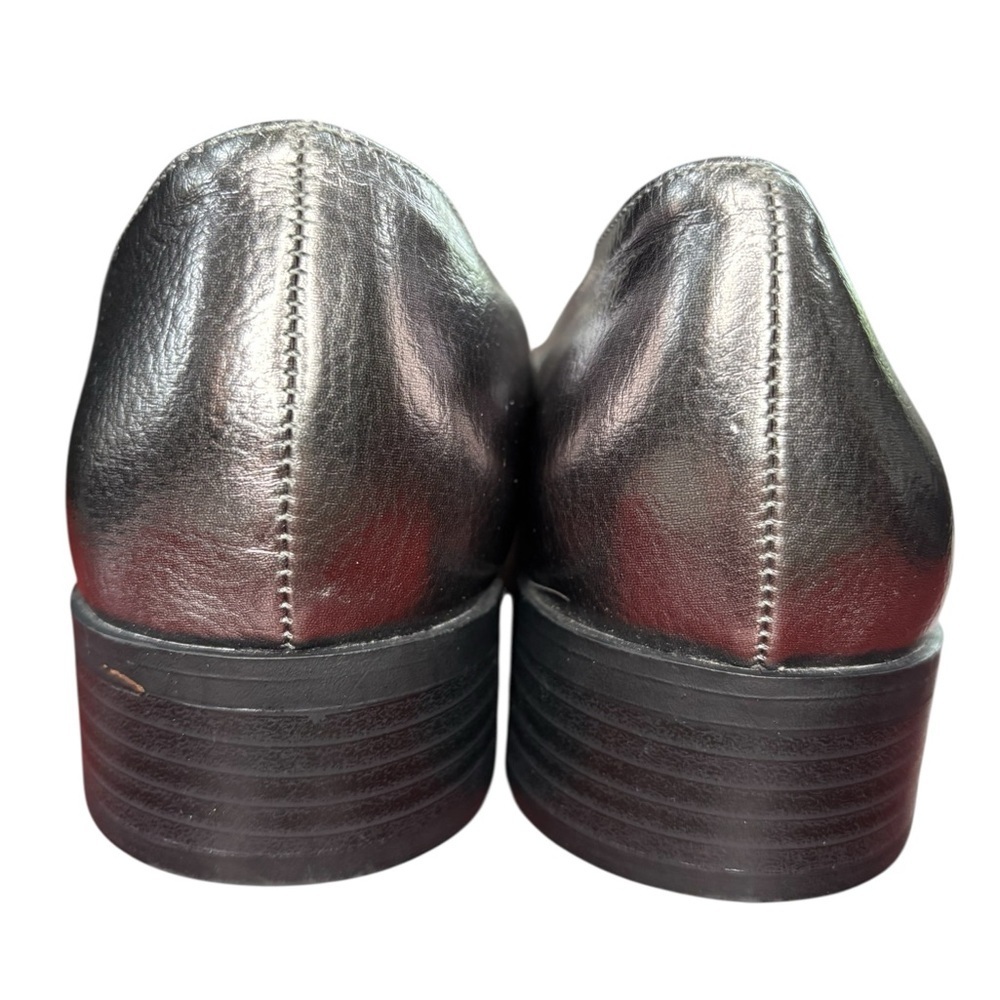 REACTION Kennith Cole Jet Forward Metallic Heeled Tassel Loafers, Womens Size 9 - Picture 4 of 9